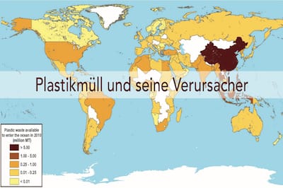Plastikmuell Übersicht Weltkarte