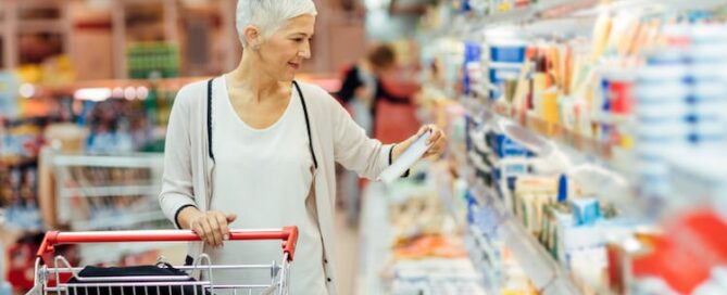Lebensmittelevrpackung aus Plastik m Supermark