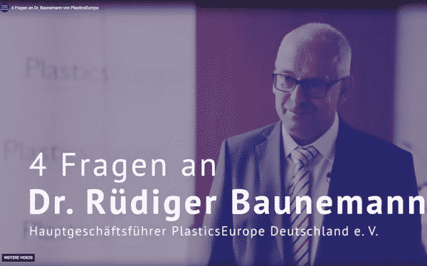Dr Ruediger Baunemann PlasticsEurope Kunststoffindustrie