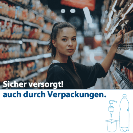 Sicher Versorgt Auch Durch Verpackungen Junge Frau Lebensmittelregal Fb Insta Ohne Logo