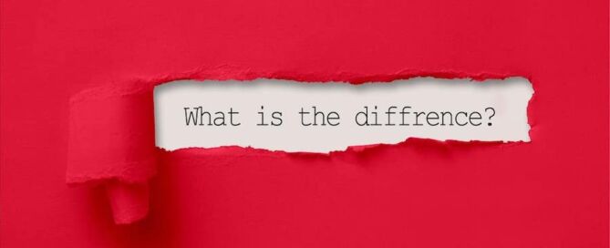 Schriftzug "What is the diffrence?" taucht hinter Riss in roter Pappe auf. Beitragsbild zum Beitrag über Kreislaufwirtschaft, Circular Economy, Reduse, Reuse und Recycle.